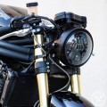 Motodemic Single LED and Round Halogen Headlight Conversion Kit for the 05-10 Triumph Speed Triple
